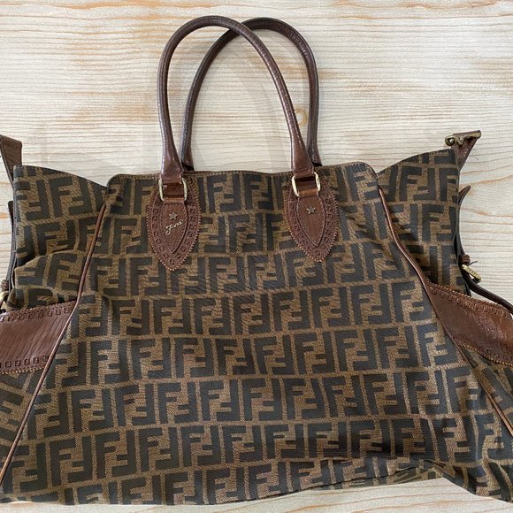 Large FENDI Zucca Canvas & Leather Chef du Jour - Picture 7 of 17